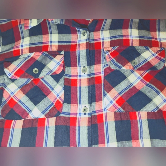 Smart Set Plaid Button-down Shirt; Size S - Picture 3 of 5